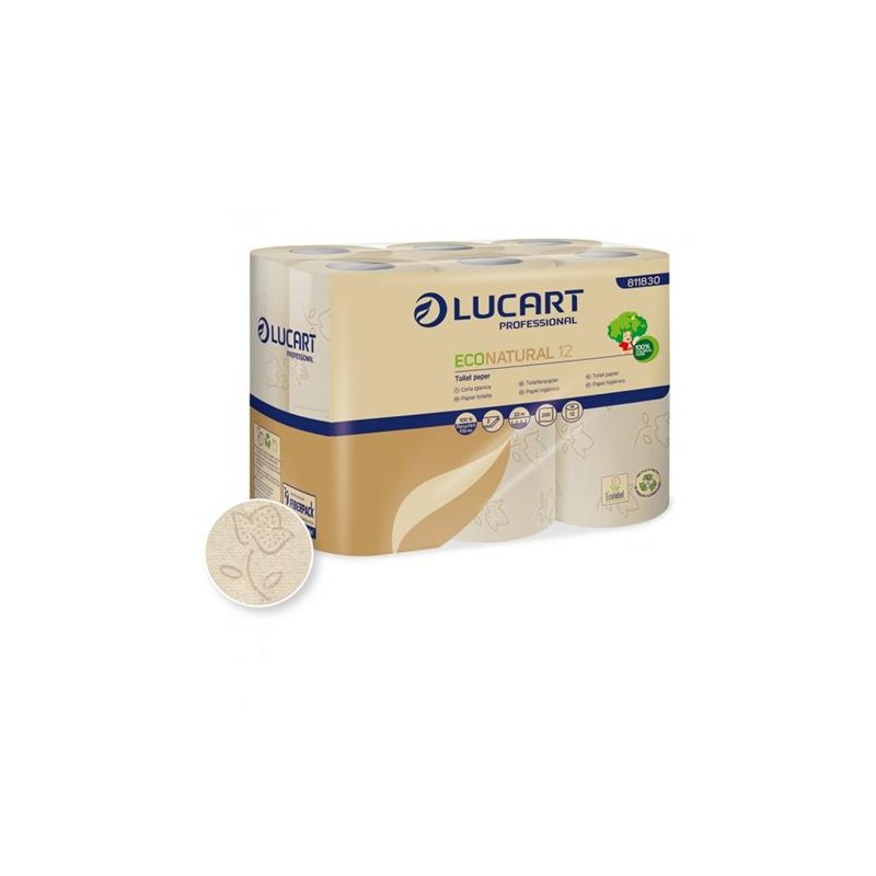 96 rollen Lucart Wc-Rol Eco 200 Vellen - ecologisch toiletpapier - milieu vriendelijk