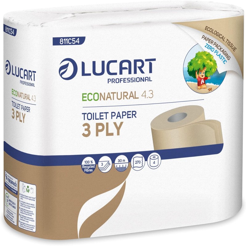 toiletpaier Lucart EcoNaturel 3 laags toiletpaier Lucart EcoNaturel 3 laags