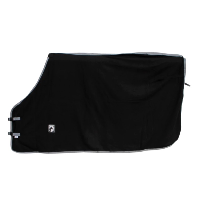 Zweet/Fleece deken zw/gri 135/185cm Zweet/Fleece deken zw/gri 135/185cm