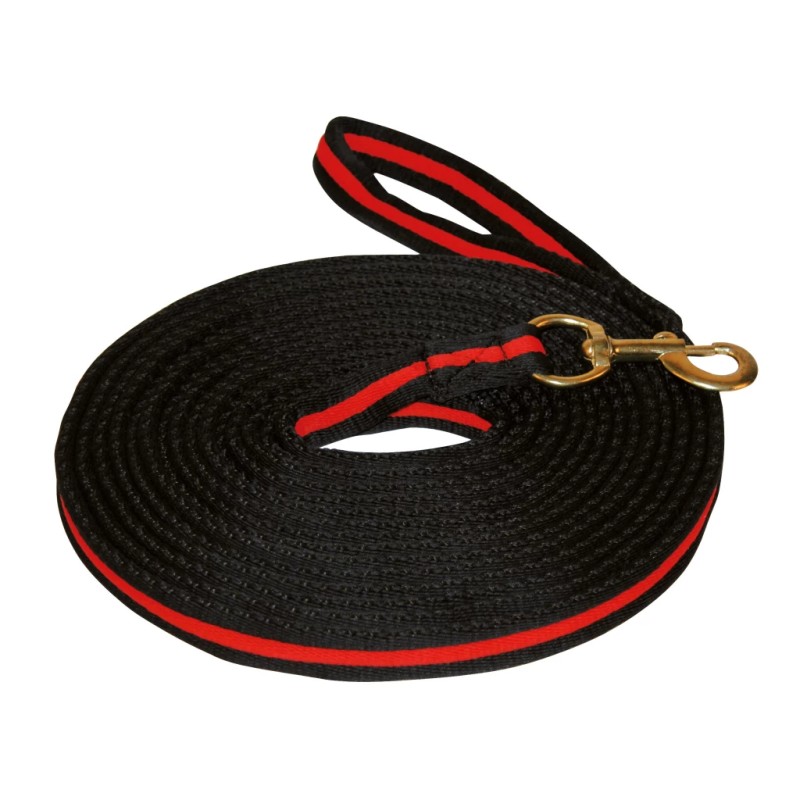 Longeerlijn zwart soft 8 meter Rood Longeerlijn zwart soft 8 meter Rood
